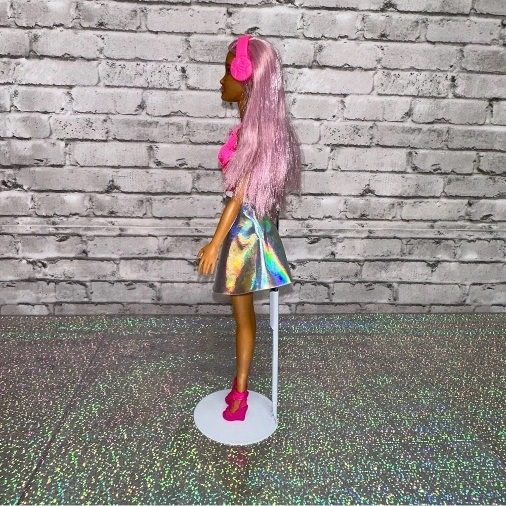 Barbie POP STAR YOU CAN BE Doll ANYTHING 2018 Purple Hair Headphones Restyled